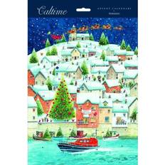 Traditional advent calendar waterside coastal village 325mm x 245mm 24 doors