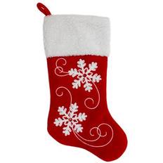 Stockings Northlight 20.5-Inch Red White Velvet With White Snowflake Christmas 20.5" 20.5" Stocking