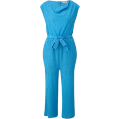 s.Oliver Waterfall Neckline Jumpsuit - Azure Blue