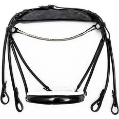 Finesse Bridles "Cassidy Kandar" sort/hvid/lak/sølv