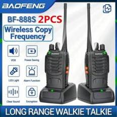 Shein 2Pcs Baofeng BF-888S Walkie Talkie Wireless Frequency Long Range Portable UHF 400-470MHz Ham Two Way Radio For Camping Hotel