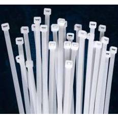 Shein 100pcs Nylon Self-Locking Cable Ties White Plastic Zip Ties Bundle Wire Straps Bundling Ties