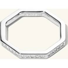 Ringar Ani Jewels Pavé Octagon Ring Silver