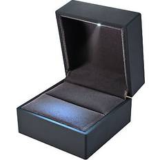 Women Jewelry Storage Yescom Black ring box led light jewelry earring gift case wedding engagement proposal Not Available