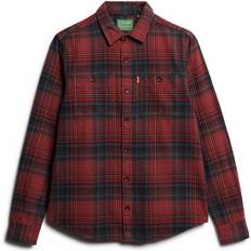 Gul - Overshirts Jakker Superdry Vintage Rødternet Overshirt Lange Ærmer - NEW