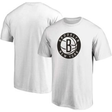 Basketball T-shirts Fanatics Men's White Brooklyn Nets Primary Team Logo T-Shirt