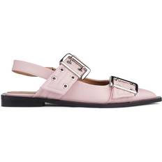 Polyurethane - Women Ballerinas Ganni Feminine - Chalk Pink