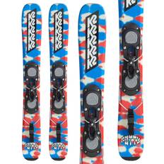 Red Alpine Skis K2 Fatty Snowblades Twin Tip Ski Red