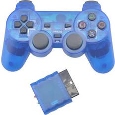 Game Controllers Maxpower Transparent blue Wireless Controller Gamepad Transparent Color 2.4G Vibration Joystick