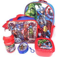 Marvel Avengers Backpack Coin Purse Lunch Bag Bottle Sandwich Box Gift Bundle