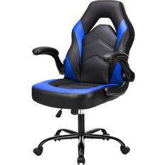 Gaming Chairs Inbox Zero Mateya Gaming Chair Upholstered, Leather in Blue 45.8" H X 27.8" W X 19.7" D Wayfair 45.8" H X 27.8" W X 19.7" D