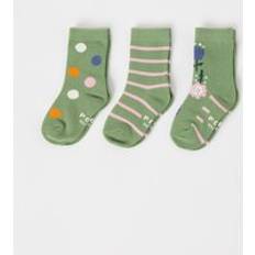 Green Socks Polarn O. Pyret Three Pack Kids Socks Green 8-10y x