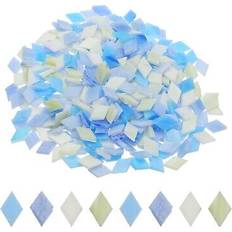 Blue Mosaic tiles Uxcell 200g mosaic tiles glass mosaic tiles stained mosaic glass pieces light blue