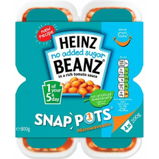 Heinz baked beans Heinz Baked Beans No Added Sugar Snap Pots 200g 4pack