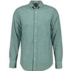 Gant Green Shirts Gant Men Regular Fit Gingham Poplin Shirt