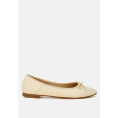 Natural Ballerinas Rag & Co Paper Rings Raffia Ballet Flats Natural