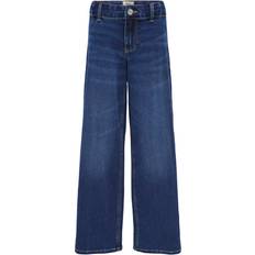 Kids Only Sylvie Clean Wide Leg Denim Jeans - Dark Blue Denim (15327020)