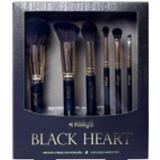 KillyS Black Heart makeup brushes set 6 pcs