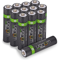 Venom rechargeable aaa batteries high capacity 800mah 1.2v nimh pack of 12