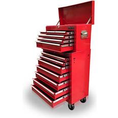 US PRO 423 tool box roller cabinet steel chest 13 drawers gloss red us pro tools