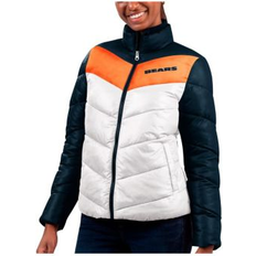 Outerwear G-III 4Her by Carl Banks Women's White, Navy Chicago New Star Quilted Full-Zip Jacket White, Navy White/Navy