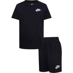 Nike Little Kid's Club Knit Shorts Set - Black (86M143-F66)