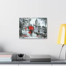 Lark Manor Streetview Landscape Big Ben Oil Framed Art