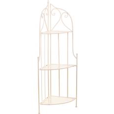 White Metal Iron Corner Shelves 30 x 38 x 30 cm