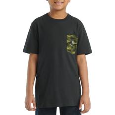 Black Shirts Children's Clothing Carhartt Boys' Short Sleeve Camo Pocket Shirt, Medium, Black