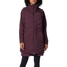 Purple Vests Columbia Joy Peak II Long Vest - Red