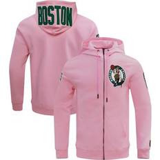 Pro Standard Men's Boston Celtics Pink Chenille Full Zip Hoodie