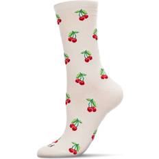 Bamboo Socks MeMoi Cherries Bamboo Blend Crew Socks