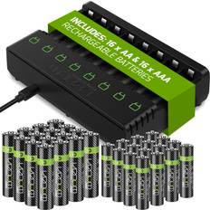 Batteries & Chargers Venom Power Battery Charger, 16 x AA 2100mAh 16 x AAA 800mAh Batteries