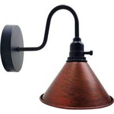 Red Wall Lights Rustic Red Colour Shade Metal Wall light