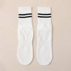 Shein Pair Womens Professional AntiSlip YogaPilatesFitnessSports Socks Crew Length