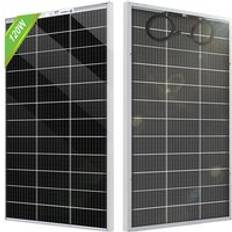 Eco-Worthy 120W 12V Mono Bifacial Solar Panel High Efficiency for Home rv Caravan Marine Trailer Camper Van Off grid