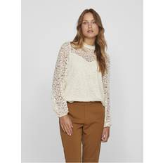 Natuurlijk Blouses Vila Viglaze Top Met Lange Mouwen - Beige