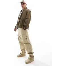 Wrangler Bukser Wrangler Casey Jones Beige cargobukser afslappet pasform twill workwear-stil-Neutral