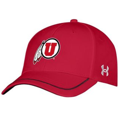 Under Armour Caps Children's Clothing Under Armour Youth Boys and Girls Red Utah Utes Blitzing Accent Performance Adjustable Hat Red One Fits All