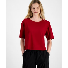 Macy's Tops Macy's Id Ideology Women's Relaxed-Fit Short-Sleeve T-Shirt, Created for Cranberry