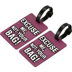 Purple Travel Accessories Uxcell pvc luggage tag