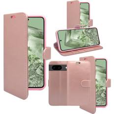 Google Pixel 8 Mobile Phone Covers GANGXUN Rose Gold For Google Pixel 8 Wallet Flip PU Leather Case