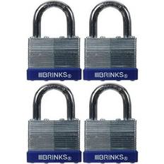 Security Brinks 40mm Laminated Steel Keyed Padlock 4-Pack