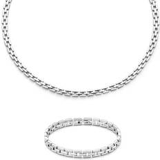 Sorprendimi Necklace And Bracelet Gift Set - Silver