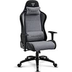 Gaming stoler Sense7 Spellcaster FUKU XL Gamingstuhl, Gaming Sessel, Bürostuhl, Ergonomisch Schreibtischstuhl, Drehstuhl mit Kopfstützen bis zu 160 kg, Schwarz-Grau