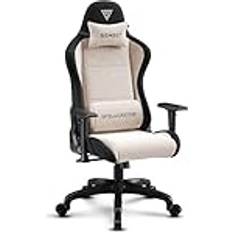 Sense7 Spellcaster FUKU Gamingstuhl, Gaming Sessel, Bürostuhl, Ergonomisch Schreibtischstuhl, Drehstuhl mit Kopfstützen bis zu 150 kg, Stoff, Beige