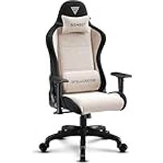 Beige Gamer stole Spellcaster FUKU Stoflænestol SENSE7