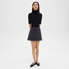 Theory Skirts Theory Wool-Blend Tweed High-Waisted Mini Skirt