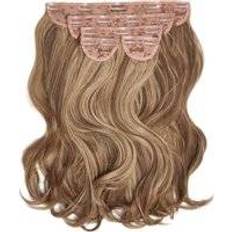 Super Thick Blow Dry Wavy Clip In Hair Extension 16 inch Mellow Brown 5-pack