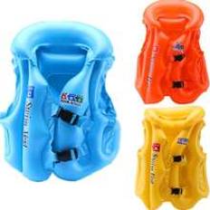 1pc Swimming Buoyancy Top, Thickened PVC Inflatable Jacket For Beginners, Life Jacket